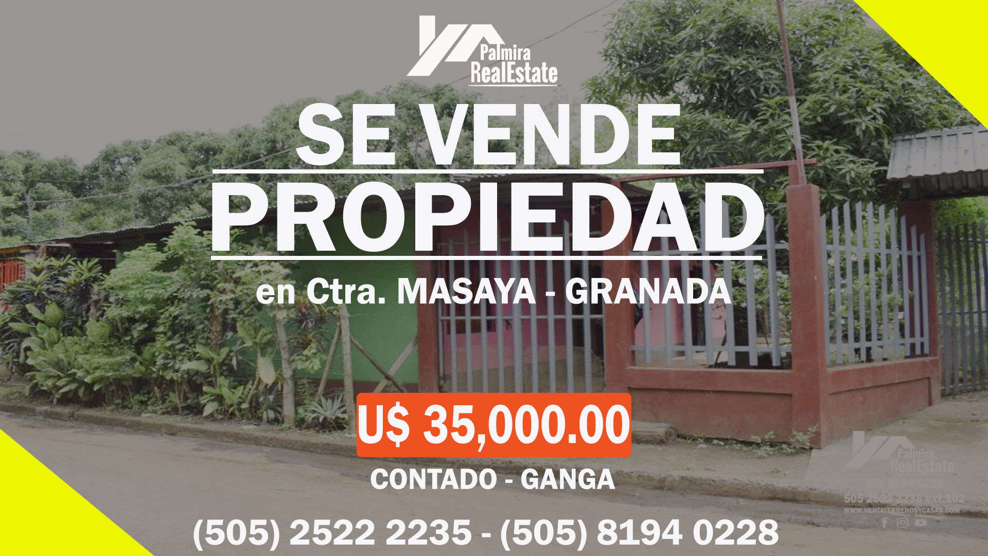 VENTA DE PROPIEDAD CASA EN MASAYA