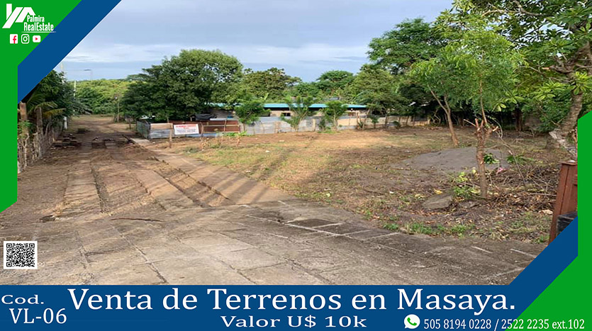 VENTA DE LOTES DE TERRENOS EN MASAYA