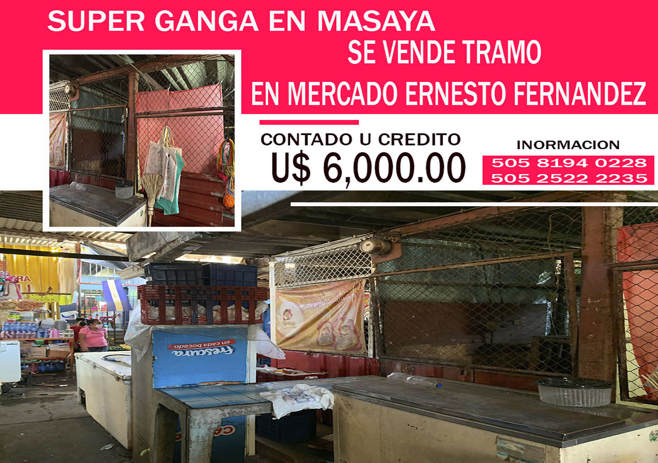 venta de tramo contado u credito en masaya