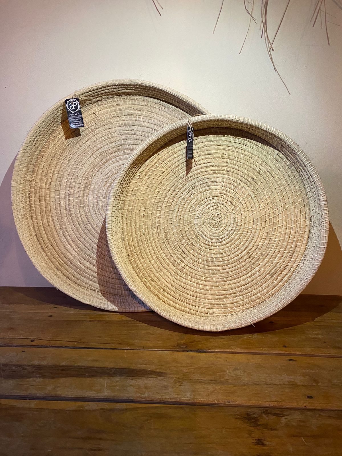 Set de 2 bandejas redondas