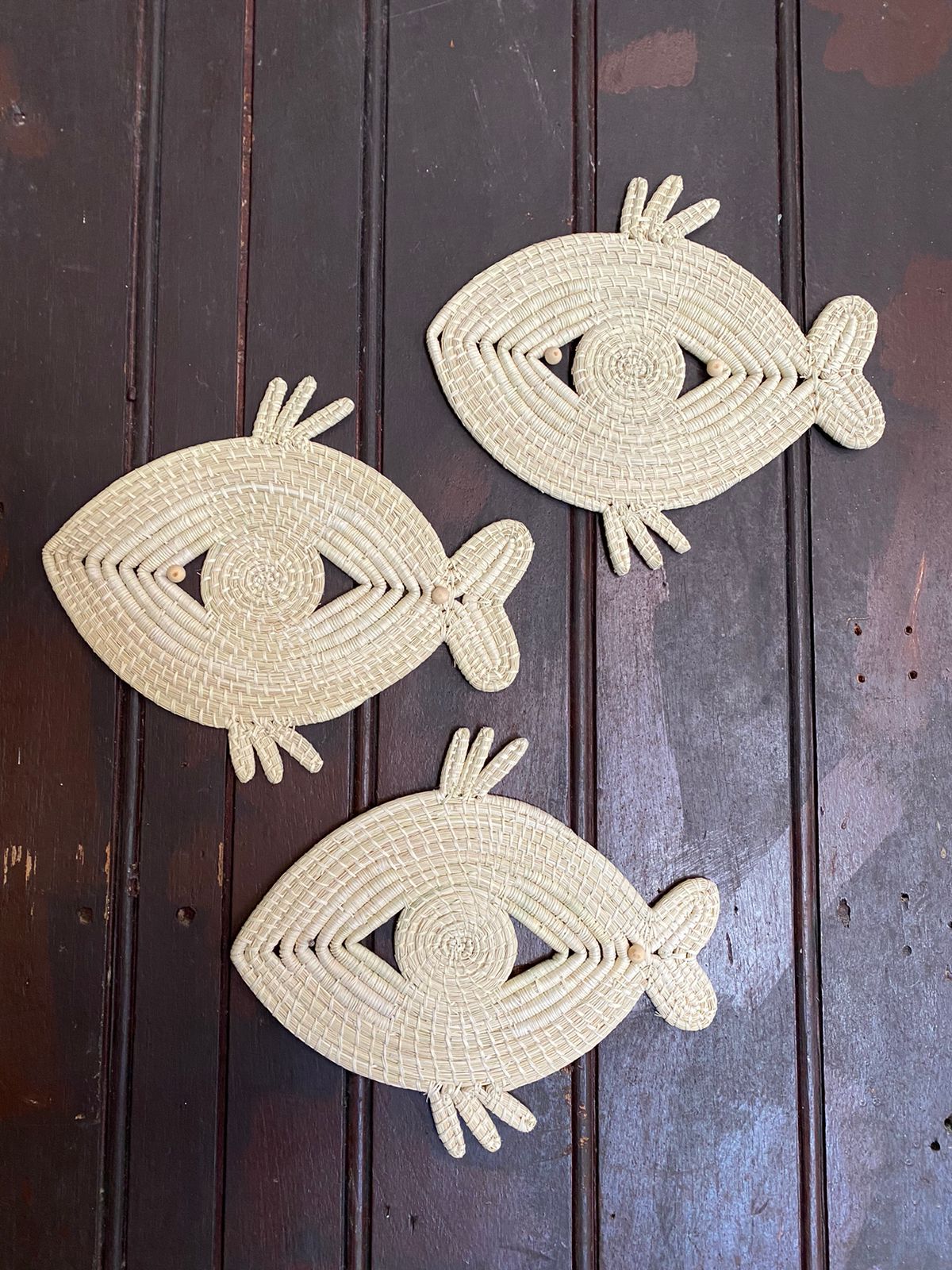 Set de 3 pececitos para decoración de pared