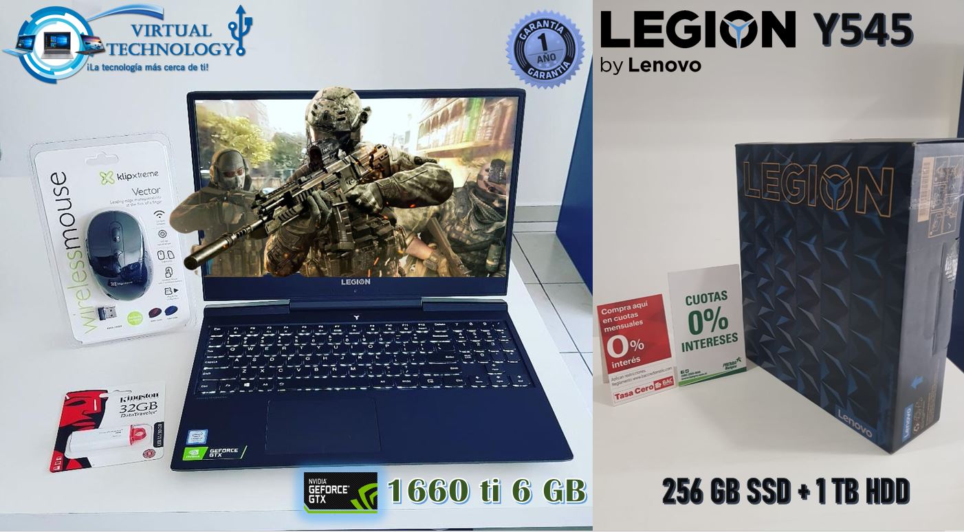 LAPTOP LENOVO LEGION Y545 GAMER 1 AÑO DE GARANTIA