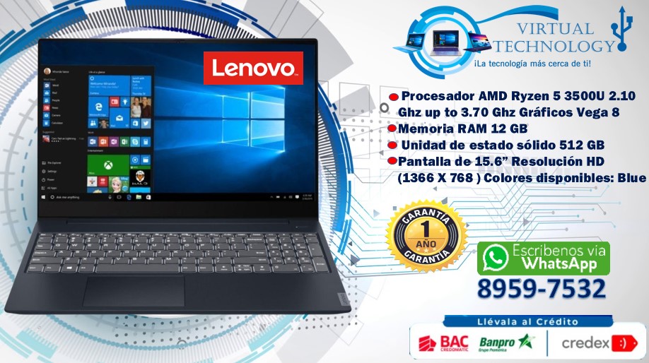 Potente y Rápida Laptop LENOVO S340